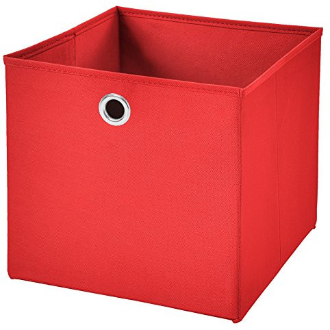 1 Stück Faltbox Rot 28 x 28 x 28 cm Aufbewahrungsbox faltbar