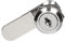 Amig - Modèle 5A Serrure de boîte aux lettres en acier nickelé avec came droite de 53 mm - 2 ébauches de clés incluses - Dimensions : Ø18 x 29 x 53 mm, facile à installer, argenté