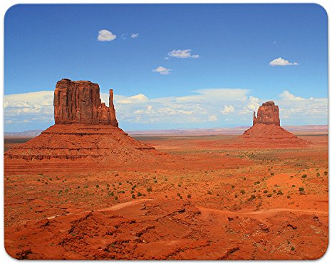 Addies Mousepad MONUMENT VALLEY, Utah, USA schönes Mauspad Motiv in feiner Cellophan Geschenk-Verpackung mit Kautschuk Untermaterial, 240x190mm