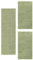 HomebyHome Bettumrandung Schlafzimmer 3 teilig Teppich Grün - Waschbarer Bettumrandung Teppich Läufer Set Extra Flauschig Bettvorleger Schlafzimmer Bettset:2 St. 60x110 cm | 1 St. 100x200 cm