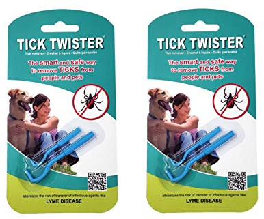Tick Twister 00100-B Tick Remover Small and Large, Blue, Double Set, Two