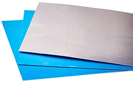 PH PandaHall 12 hojas de práctica de aluminio fino de 0,5 mm, placa de panel de aluminio sin chapar, paquete de manualidades de metal para hacer joyas, estampado a mano, grabado en relieve, 15 cm