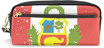 Federmäppchen mit Peru-Flagge, Kunstleder, für Studenten