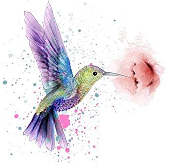 Goldkindzauber DIY Aufbuegler Patch Sticker Applikation Kolibri Vogel Aufnaeher Kleidung Patches Zum Aufbügeln
