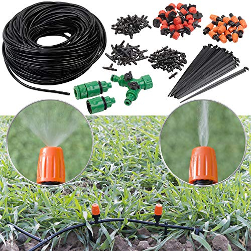 Royal Gardineer Bewässerungsset: 136-teiliges Sprinkler Pflanzen-Bewässerungs-Set, 40 m zuschneidbar (Sprinkler Bewässerungsanlage, Bewässerungsystem, Schlauchverbinder)