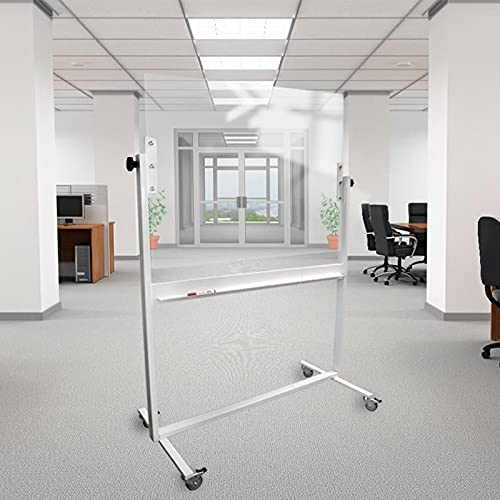 Sam Creative Whiteboard Drehtafel Mobil Glas Serie 100x200 cm | Transparentes Whiteboard | Design Transparentes Glasboard