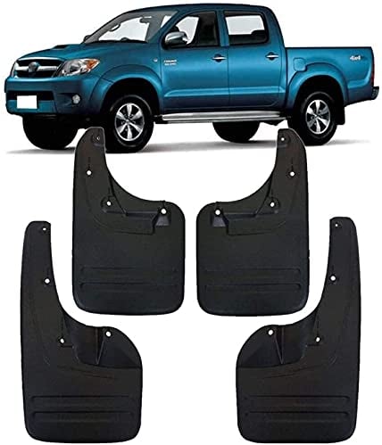 QNMQNM 4 Stück Auto Schmutzfänger für TOYOTA HILUX/VIGO KUN25 KUN26 2005-2014, Schwarz, Kotflügel, Autozubehör, Front und Hinten