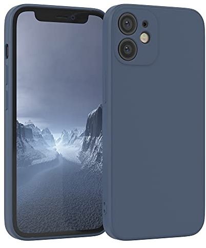 EAZY CASE - Silikonhülle für iPhone 12 Mini Hülle Silikon Case Blau weich stoßfeste Handyhülle iPhone 12 Mini Schutzhülle mit Kameraschutz Dünn Premium Schutz Cover TPU Phone Bumper in Blau Petrol