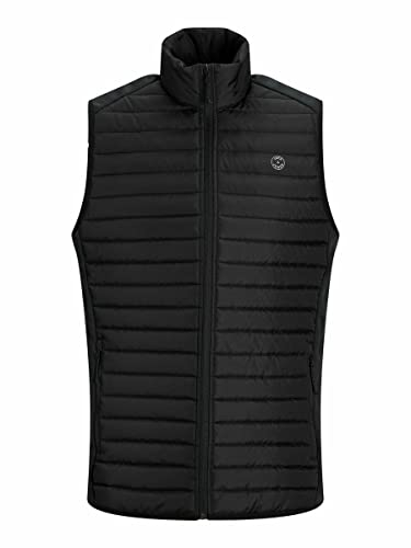 JACK & JONES Men's Jjemulti Bodywarmer Collar Ps Steppweste, Black, 5XL