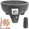 The Original Molcajete Mexicano Bowl Handmade of Authentic Lava Rock in Mexico - Molcajete de Piedra volcanica - Mexican Volcanic Mortar Pestle - Authentic Lava Rock