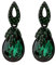 Vintage Rhinestone Dangle Earrings for Women Girls Dark Green Teardrop Crystal Drop Statement Huggie Studs Retro Boho Earring Luxury Birthday Wedding Party Jewelry