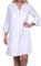 Sublevel Damen Musselin-Kleid LSL-430 Tunika mit 3/4-Ärmeln White - 2 S/M