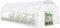 IDMarket - Serre Tunnel de Jardin 18M² Blanche relevable avec moustiquaire