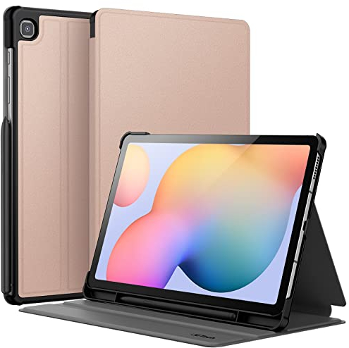JETech Hülle für Samsung Galaxy Tab S6 Lite 10,4 Zoll 2024/2022/2020 mit S Pen Halter, Schlank Folio Ständer Tablet Schutzhülle, Multi-Winkel Ansehen (Roségold)