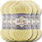 Alize 5x 100g Velluto türkische Wolle Super Bulky Chenillegarn Kuschelweich Babywolle Handstrickgarn zum häkeln weiches Chenille-Garn XXL-Knäuel für Amigurumi (Light Yellow | 13)