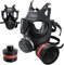 GZYZAMZ Maschera antigas riutilizzabile con respiratore integrale, maschera antigas nucleare e chimica, con filtro a carbone attivo da 40 mm in vapore, prodotti chimici, gas, vernice spary,