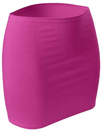 CFLEX Variotube - Minifalda de algodón, faja combinable, alargador para camiseta, para mujer, fucsia, M-L