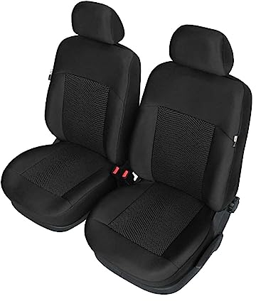 Autositzbezüge Autositzschoner Sitzbezüge 1+1 Front Vordersitze Kompatibel mit Toyota Hilux Auto Sitzbezug Schwarz Autositzauflage Autositz Sitzauflagen Tuning Auto Zubehör Innenraum