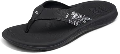 Reef Zehentrenner Sandale Santa Ana Black/White EU 38.5 (Woman)