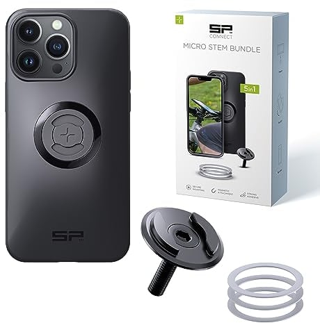 SP CONNECT Micro Stem Bundle | SPC+ | für iPhone 14 Pro Max Handy Halterung für den fahrradlenker | Smartphone Halterung Fahrrad | handyhalter