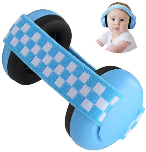 Paraorecchie Neonato, Paraorecchie Insonorizzate Per Bambini, Protezione Dell'udito Regolabile Per Bambini, Paraorecchie Insonorizzate Adatte Per Bambini Dai 3 Mesi Ai 2 Anni (Blu)