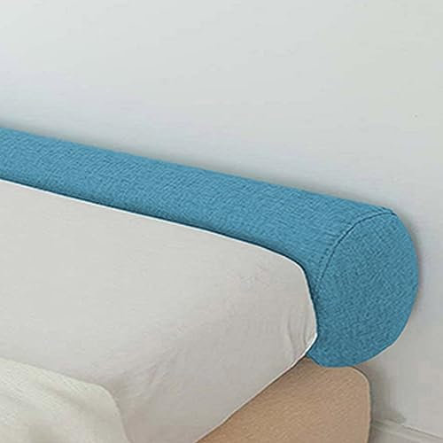 Xpnit Langes Lückenkissen, runde Rolle, weiches Zylinderkissen, Sofa-Armlehnen-Unterstützung zum Schlafen, Schwangere, Nachttischschutz (15 x 150 cm, blau)