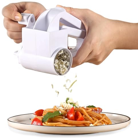 Käsereibe mit Kurbel, Parmesanreibe mit Kurbel Käsereibe Parmesan Cheese Grater, Trommel Reibe Parmesan Mühle Rotary Cheese Grater Küchenreibe mit Kurbel Zum Hacken Von Käse, Nüssen, Schokolade