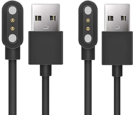 Blueshaweu Ladekabel Kompatibel mit Shang Wing Lynn2 Smartwatch, Kabel Ladegerät Ladestaion für Shang Wing L2 Smartwatch (schwarz+schwarz)