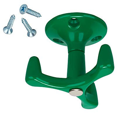 Fix&Easy 10 x Garderobenhaken grün Kleiderhaken Deckenhaken Drehhaken 3-fach Haken unterbau drehbar für Garderobe Kleiderschrank Mützenablage