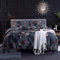 AShanlan Bettwäsche 155x220 Blumenmuster Blätter Microfaser Bettbezug Set Pflanzenmotiv Streifen Wendebettwäsche mit Kissenbezug 80x80 cm und Reißverschluss