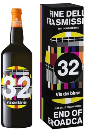 32 Via dei Birrai Audace Bio - Birra Artigianale Belga Strong Ale Biologica, Magnum 1,5 Litri con Elegante Astuccio Fine delle Trasmissioni, 8,4% vol, Prodotta in Italia