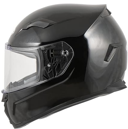 MTR S-6 Evo Integralhelm, Motorradhelm ECE 22.06 Zertifiziert - Maximale Verkehrssicherheit, Robuster & Leiser Motorrad Helm, Kinn & Kopf Belüftung, Roller Helm Herren & Damen, Schwarz, M
