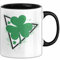 St Patricks Day Tasse Kleeblatt Kaffee-Becher Irisch Irland Geschenkidee (Schwarz)