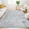 Guchuang Bedding Waschbarer Teppich Wohnzimmer 140x200CM Moderne Abstrakt Kurzflor Teppich Groß Teppich für Esszimmer Schlafzimmer rutschfest Teppich Kunstwolle Teppich, Grau