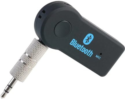 Wireless Bluetooth 3.5mm AUX Adapter, Noise Cancelling,Portable Audio WirelessTransmitter PC home Stereo, Car Receiver With Microphone, Hands-free Calls, Plug and Play
