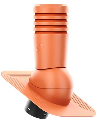 KRONO-PLAST Entlüfterkamin Ecoline 150 für Bitumenschindel Doppelrömer Dachziegel Lüfter Dachlüfter (Naturrot)