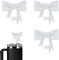 3pcs Bow Straw Toppers, Compatible with Stanley 30 & 40oz Cup Silicone Bow Straw Covers Cap Reusable Dust-Proof Bow Shape Straw Lids for 10mm Cups Straws Accessories(White)