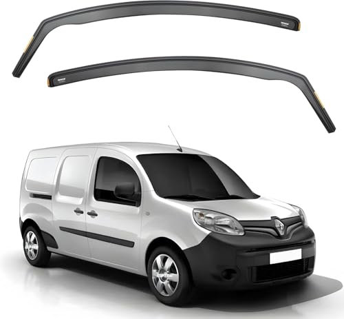 DXQxue Windabweiser für Renault Kangoo mk2 2008-2020, Autofenster Regenschutz, Regenabweiser, Anklebbare Deflektoren Aerodynamisch