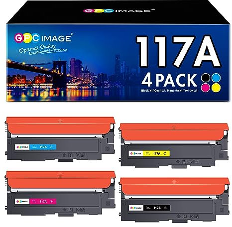 GPC IMAGE 117A Kompatibel für HP 117A Toner Set für Toner HP Color Laser MFP 178nwg MFP 179fwg 179fnw 178nw 150nw 150w 150a 178 179 W2070A W2071A W2072A W2073A (4er-Pack)