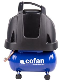 Cofan Tragbarer Luftkompressor, Koaxial, ölfrei, 6 l, 160 l/min, 8 bar, ideal zum Malen, Aufblasen und Reinigen