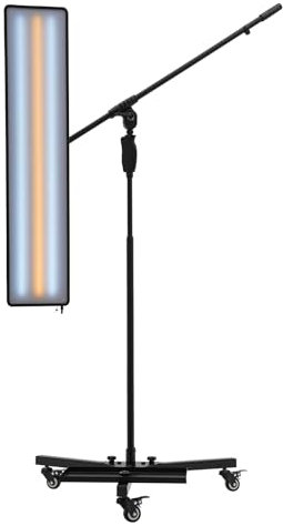 KAPIPALA Auto Dellen Reparatur Kontrollleuchte Dellenprüfung Reparaturlampe mit Verstellbarem Ständer und Bremsen Unterseite LED-Linientafel 6 Farben 3-Positionen-Schalter 92x19.5cm