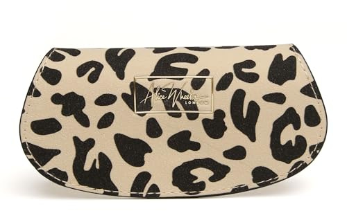 Alice Wheeler Glasses Eyeglasses Case, Vegan Leather Exterior, Velvet Interior, 13.5 x 7.5 cm
