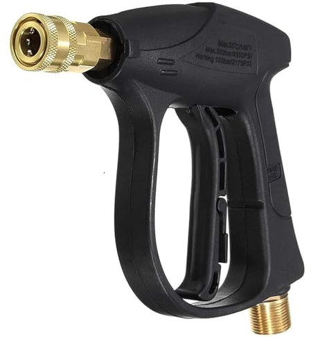 Bestgle Pressure Washer Gun, High Power Spray Gun with 1/4 Quick Connector & M22-14mm Male Plug, 3000 PSI Short Pressure Washer Handle for Foam Cannon, Extension Wand, Hose & Car Cleaning