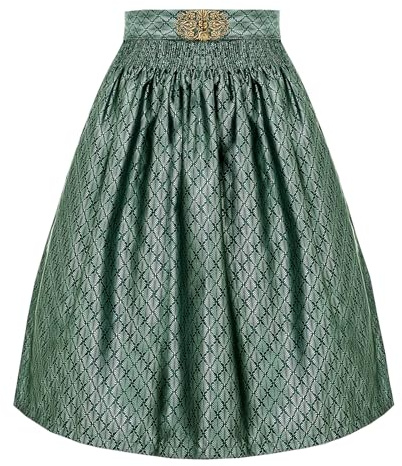 DIRNDLSTERN Schürze Damen Midi Dirndlschürze - Dirndlschürzen Trachtenschürze Mit Schnalle Oktoberfest Outfit