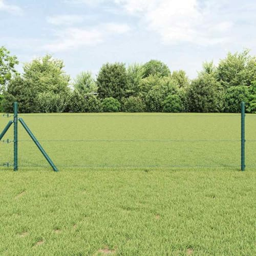 Hexagonzaun Grün 0,8 x 25 m Stahl, wetterbeständig, robustes Gartenzaun-Netz für den Außenbereich, langlebiges Grundstück