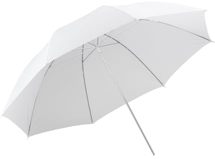 sourcing map Soft Light Umbrella, 43 Inch Dia Collapsible Portable Photography Diffusion Umbrella, Fits Studio/Photo/Video/Shooting/Flash, White Translucent