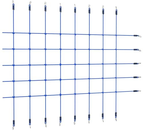 Molumvel Kletternetz für Kinder 200x150 cm Blau, Outdoor Kletterseil für Garten, Robustes PE-Netz zur Förderung von Koordination und Fitness