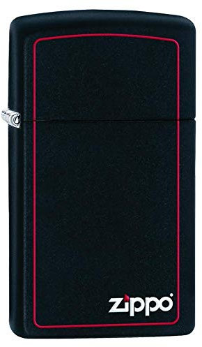 Zippo Black Matte Slim w/Border