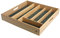 DRAWER SIZE CUTLERY TRAY IN FSC BEECH WITH GREEN LINING 38.2 x Width 38.2 x Height 6 cm