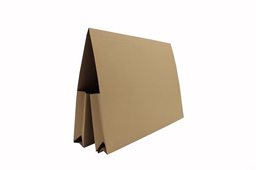 Exacompta - Ref 214-BUFZ - Guildhall - Double Pocket Legal Wallet, 315gsm Premium Quality Heavyweight Manilla, A4 & Foolscap, Blue Angel Certified - Buff, Pack of 25